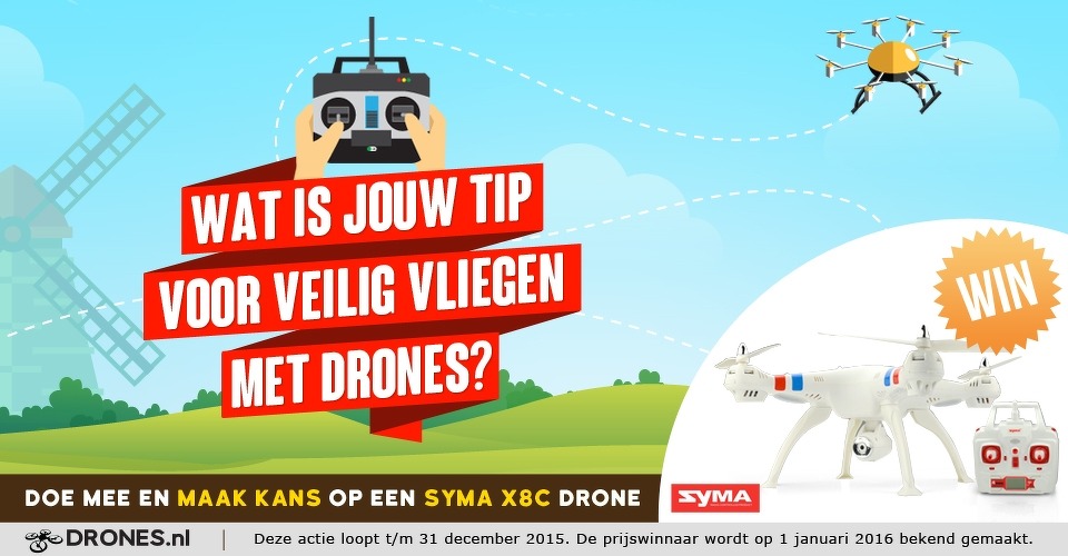 drones winactie december tips voor veilig vliegen met drones quadcopter feestdagen 2015