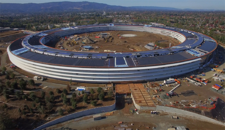 Voortgang bouw Apple Campus 2 (december 2016)