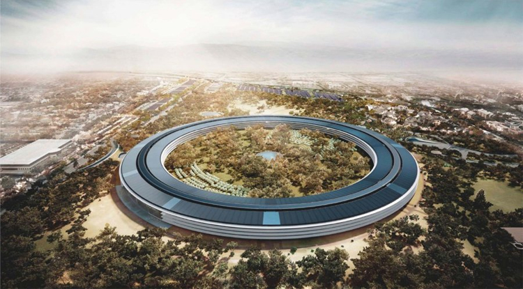 Voortgang bouw Apple Campus 2 (zes maanden time lapse)