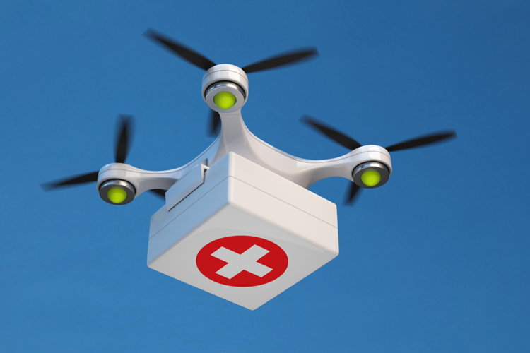 UPS en CVS voeren eerste betaalde dronebezorging van medicijnen uit